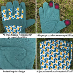 MSUPSAV Garden Gloves side view showing floral pattern