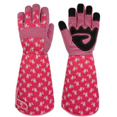 MSUPSAV Rose Pruning Gardening Gloves front view in pink rose