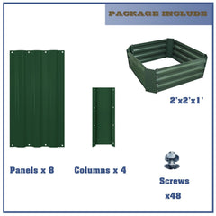 MTB Garden 2x2x1FT raised garden bed filled with herbs