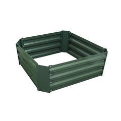 MTB Garden 2x2x1FT raised garden bed green metal front view