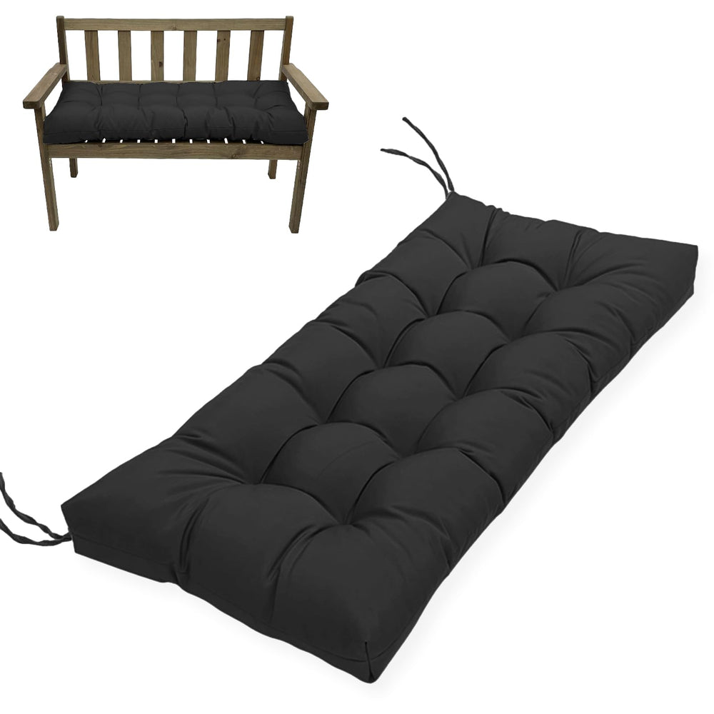 MTMR Outdoor Bench Cushion black front view