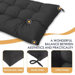 MTMR Outdoor Bench Cushion close-up tufted design