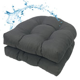 MTMR Outdoor Chair Cushion Set of 2 in dark grey, front view