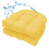 MTMR outdoor chair cushion set of 2 in yellow, front view