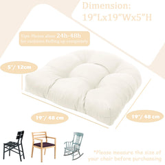 MTMR Outdoor Chair Cushions side view showing tufted design