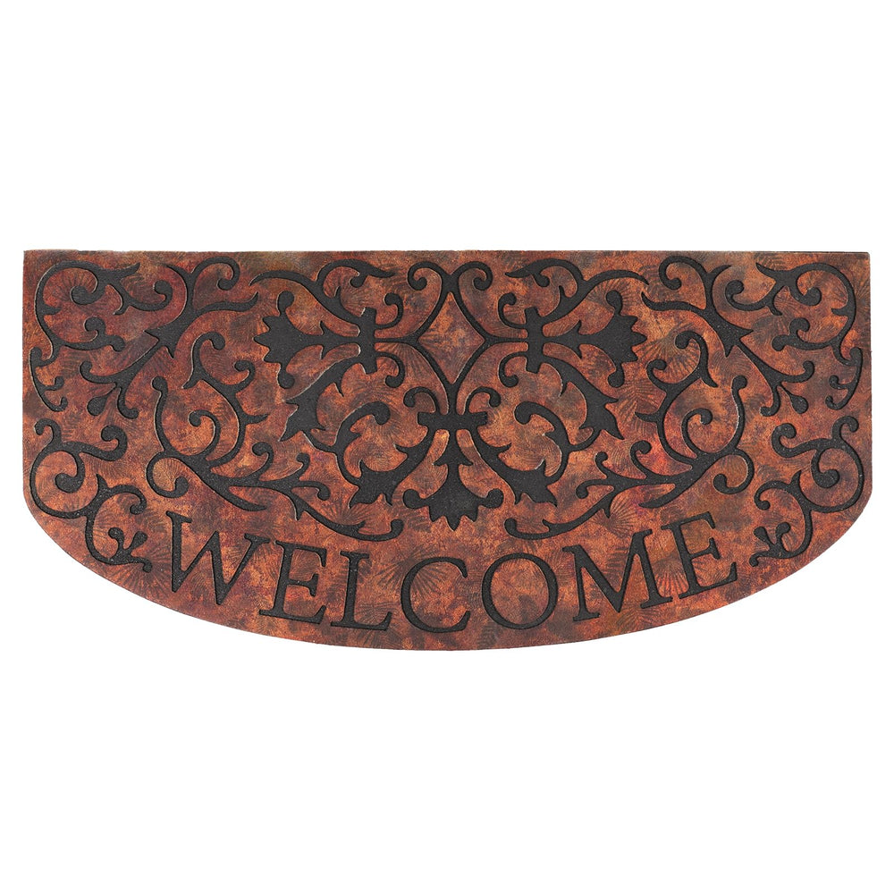 MTOUOCK Heavy Duty Welcome Mat 47x22 front view with rubber backing