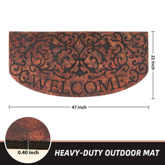 MTOUOCK Heavy Duty Welcome Mat 47x22 side view showing thickness