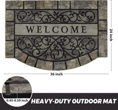 MTOUOCK welcome mat with unique patterned grooves
