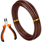 Mudder Bonsai Training Wire 4mm brown roll with wire cutter