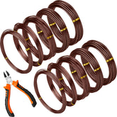 Mudder Bonsai Training Wire Set with Cutter, brown wire rolls