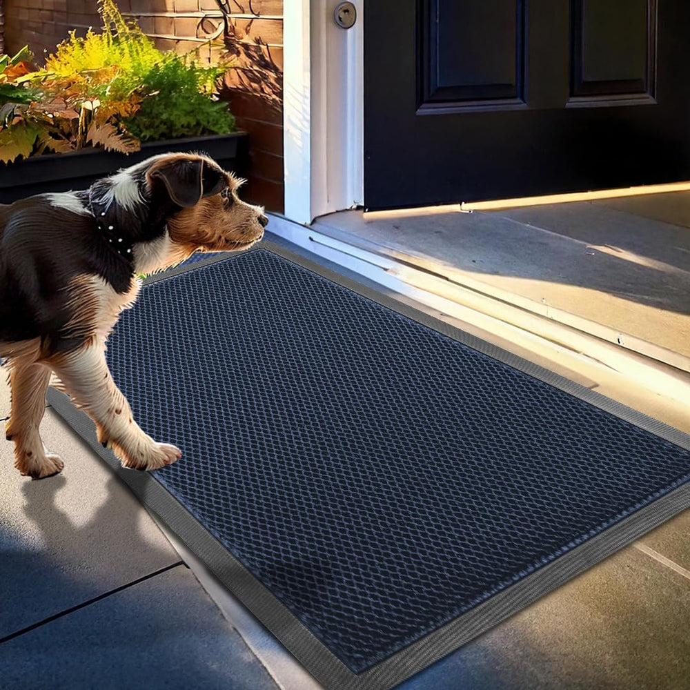 Muddy Mat Meshy Mat blue heavy-duty door mat front view