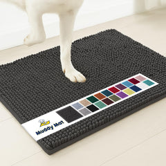 Muddy Mat Super Absorbent Indoor Door Mat Charcoal front view