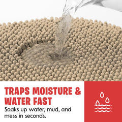 MUDGUARD MAT Dog Door Muddy Mat beige at entryway