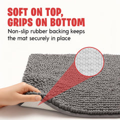 MUDGUARD MAT Dog Mat Grey with TPE backing detail