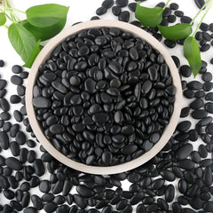 Mulctun 6LB polished black stones in a natural setting