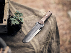 Multi-functional Hori Hori knife with twine cutter and bottle opener