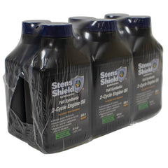 Multiple Stens 2-Cycle Engine Oil bottles shrink-wrapped
