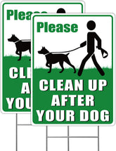 multiwins 2-Pack No Pooping Dog Signs with metal stakes