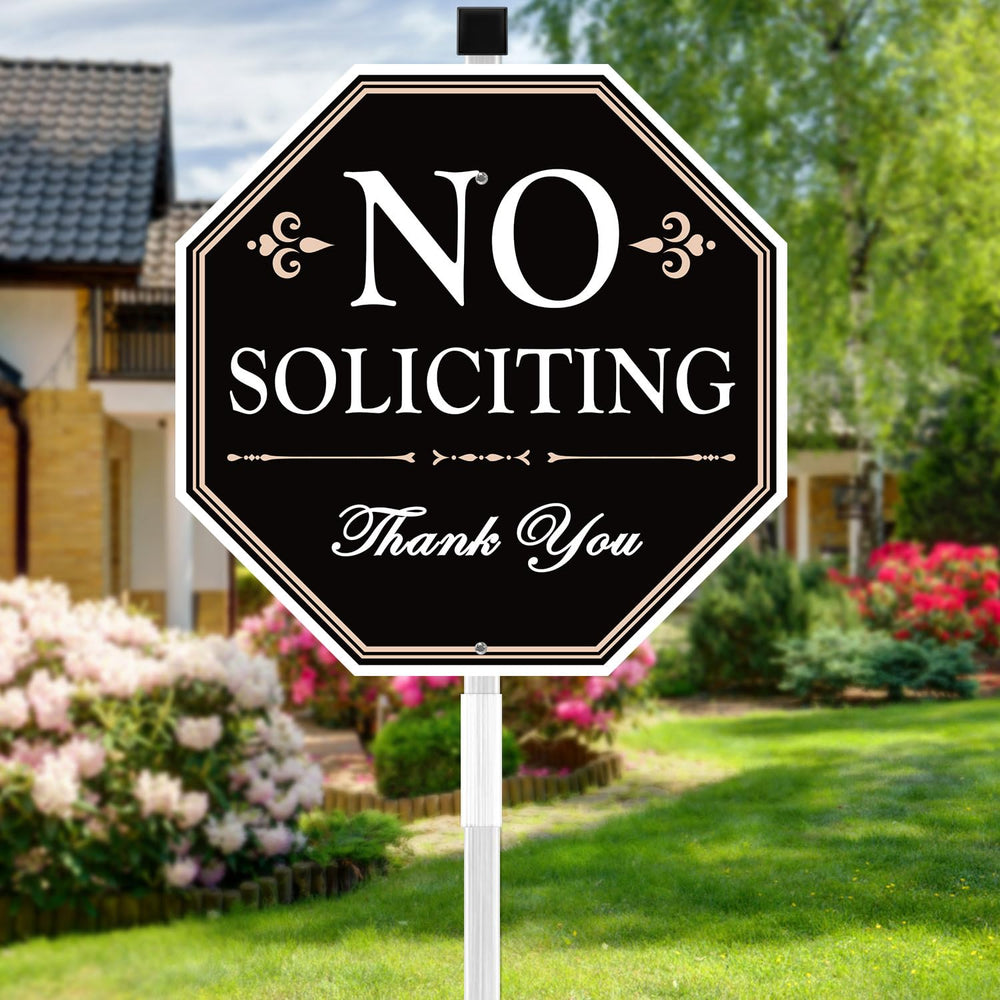 multiwins No Soliciting Sign 11" x 27" front view