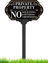multiwins No Soliciting Sign front view with adjustable height