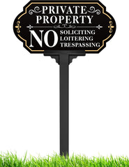 multiwins No Soliciting Sign front view with adjustable height