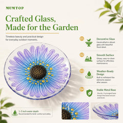 MUMTOP Bird Bath assembled with metal stake