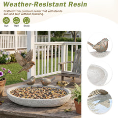 MUMTOP Bird Bath displayed in a garden setting