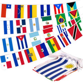 MVPRING 2 Pack Latin America flags bunting banner front view