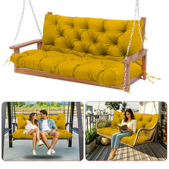 MVRFN 5" Thick Outdoor Porch Swing Cushion in yellow front view