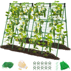 MYMULIKE Cucumber Trellis A-frame 33x47 inches front view
