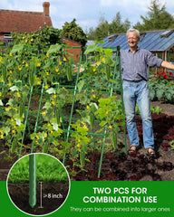 MYMULIKE Cucumber Trellis A-frame in a garden setting