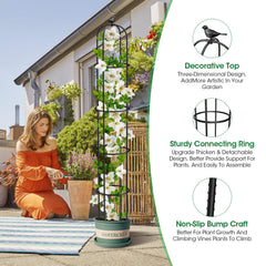 MYMULIKE Garden Obelisk Trellis assembly details