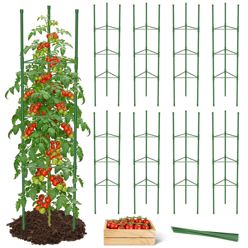 MYMULIKE Tomato Cages 51 inches green support trellis