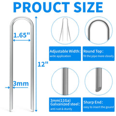 MySit 12 Inch Heavy Duty Garden Stakes sharp angled tips close-up