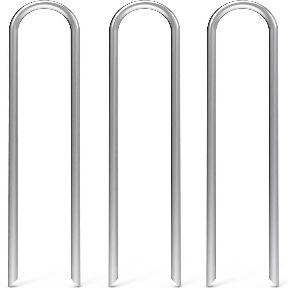 MySit 12 Inch Heavy Duty U Shaped Garden Stakes pack front view