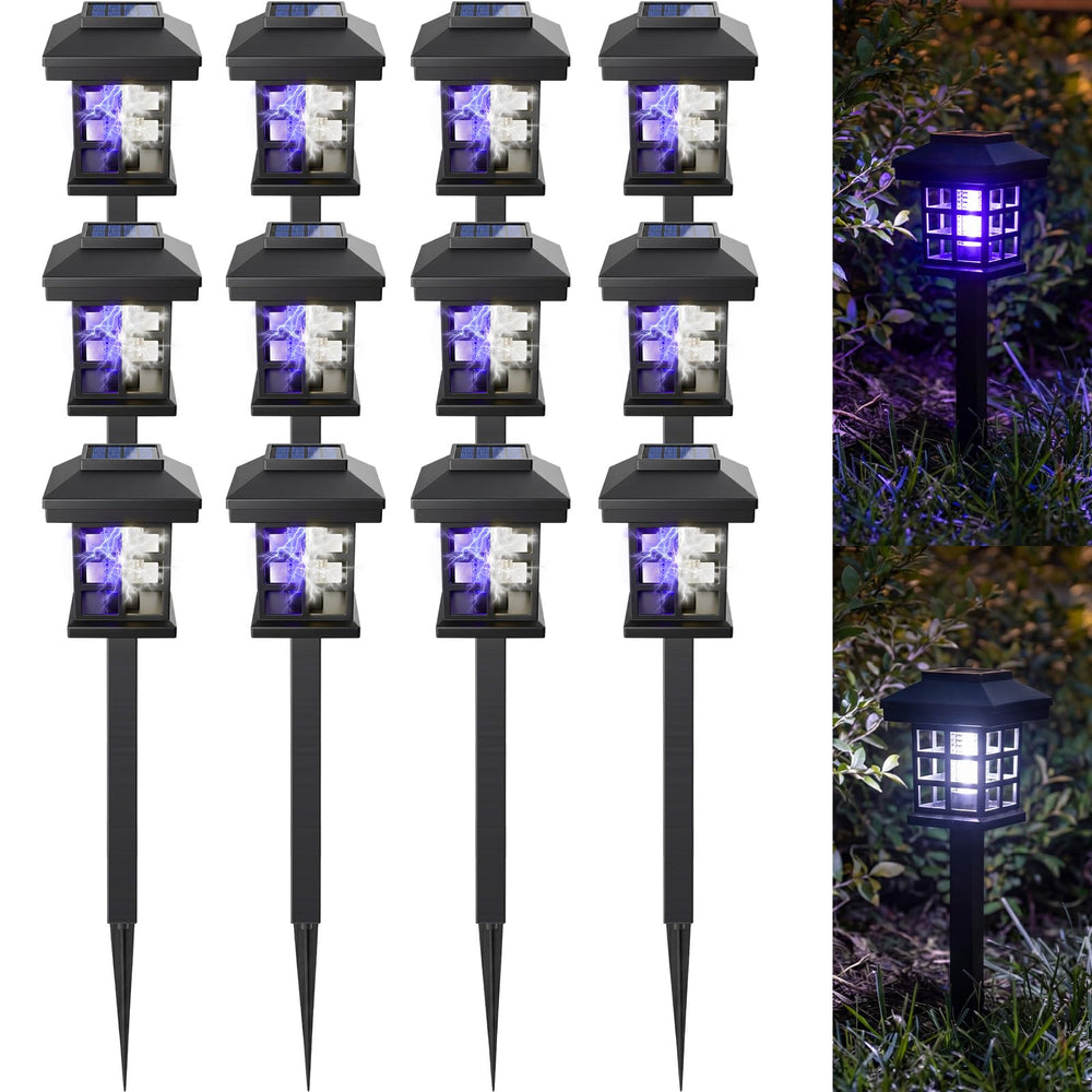 Mysora Solar Bug Zapper outdoor lamp black front view