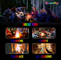 Mystical Fire Color Changing Packets in a campfire setting