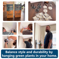 NACETURE ceiling hooks showing installation hardware