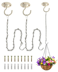NACETURE Heavy Duty Plant Ceiling Hook with Chain, White
