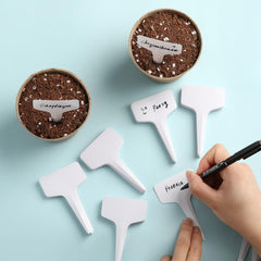 NadaKin T-Shape plant labels inserted in soil