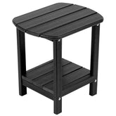 nalone Adirondack Side Table 16.5 inch black outdoor side table front view