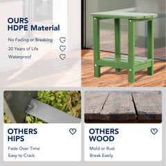 nalone Adirondack Side Table with drinks on it