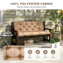 NANGELRN Porch Swing Cushion backrest view showing stylish dot design