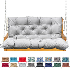 NANGELRN Porch Swing Cushion Light Gray front view