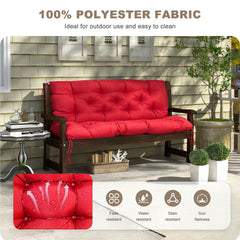 NANGELRN Porch Swing Cushion side view showing ties