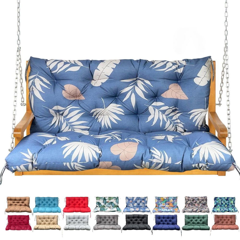NANGELRN Porch Swing Cushion Tropical Leaf front view