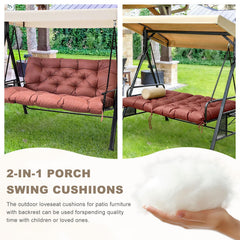 NANGELRN Porch Swing Cushion with ties close-up