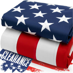 NatFlag American Flag 3x5 FT front view with embroidered stars