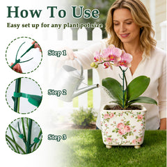 Natural appearance of plant stakes in a garden setting