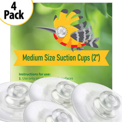 Nature Anywhere suction cups on window holding a bird feeder